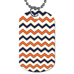 Chevron Party Pattern Stripes Dog Tag (two Sides) by Amaryn4rt