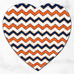 Chevron Party Pattern Stripes Jigsaw Puzzle (heart)