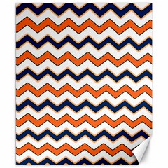 Chevron Party Pattern Stripes Canvas 8  X 10 