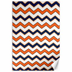 Chevron Party Pattern Stripes Canvas 12  X 18  