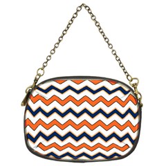 Chevron Party Pattern Stripes Chain Purses (two Sides) 