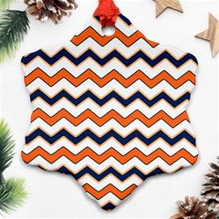 Chevron Party Pattern Stripes Ornament (snowflake)