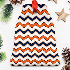 Chevron Party Pattern Stripes Ornament (bell)