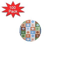 Fabric Textile Textures Cubes 1  Mini Magnets (100 Pack) 