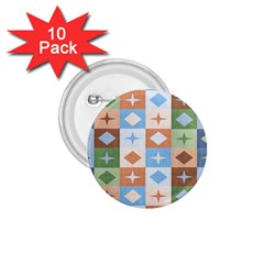 Fabric Textile Textures Cubes 1 75  Buttons (10 Pack)