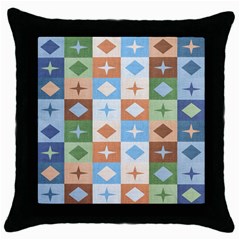 Fabric Textile Textures Cubes Throw Pillow Case (black)