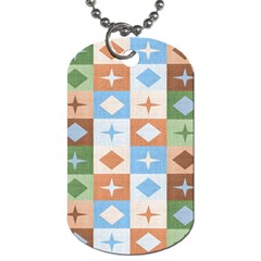 Fabric Textile Textures Cubes Dog Tag (one Side)