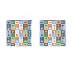 Fabric Textile Textures Cubes Cufflinks (square)