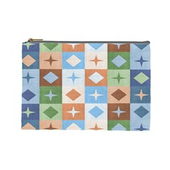 Fabric Textile Textures Cubes Cosmetic Bag (large) 