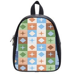 Fabric Textile Textures Cubes School Bags (small) 