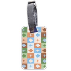 Fabric Textile Textures Cubes Luggage Tags (one Side)  by Amaryn4rt