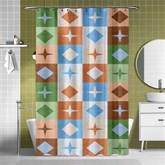 Fabric Textile Textures Cubes Shower Curtain 48  X 72  (small) 