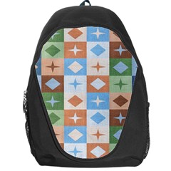 Fabric Textile Textures Cubes Backpack Bag