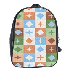 Fabric Textile Textures Cubes School Bags (xl) 