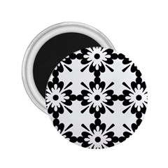 Floral Illustration Black And White 2 25  Magnets