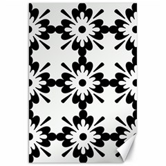 Floral Illustration Black And White Canvas 20  X 30  