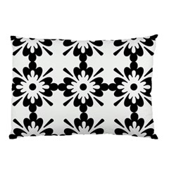 Floral Illustration Black And White Pillow Case