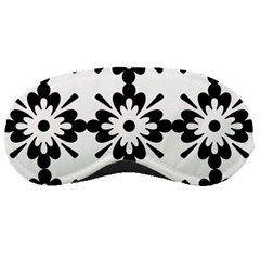 Floral Illustration Black And White Sleeping Masks by Amaryn4rt