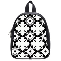 Floral Illustration Black And White School Bags (small) 