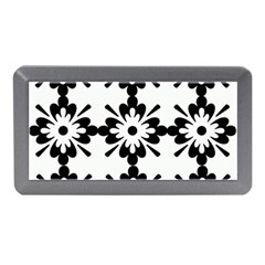 Floral Illustration Black And White Memory Card Reader (mini)