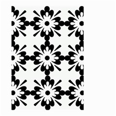 Floral Illustration Black And White Small Garden Flag (two Sides) by Amaryn4rt