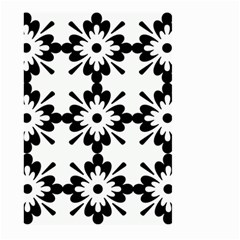 Floral Illustration Black And White Large Garden Flag (two Sides)