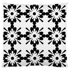 Floral Illustration Black And White Standard Flano Cushion Case (one Side)