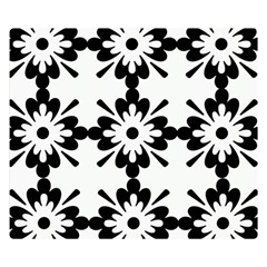 Floral Illustration Black And White Double Sided Flano Blanket (small)  by Amaryn4rt