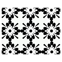 Floral Illustration Black And White Double Sided Flano Blanket (medium) 