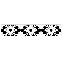 Floral Illustration Black And White Flano Scarf (large)