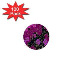 Floral Pattern Background 1  Mini Buttons (100 Pack) 