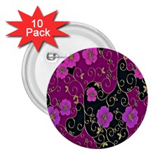 Floral Pattern Background 2 25  Buttons (10 Pack) 