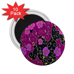 Floral Pattern Background 2 25  Magnets (10 Pack) 