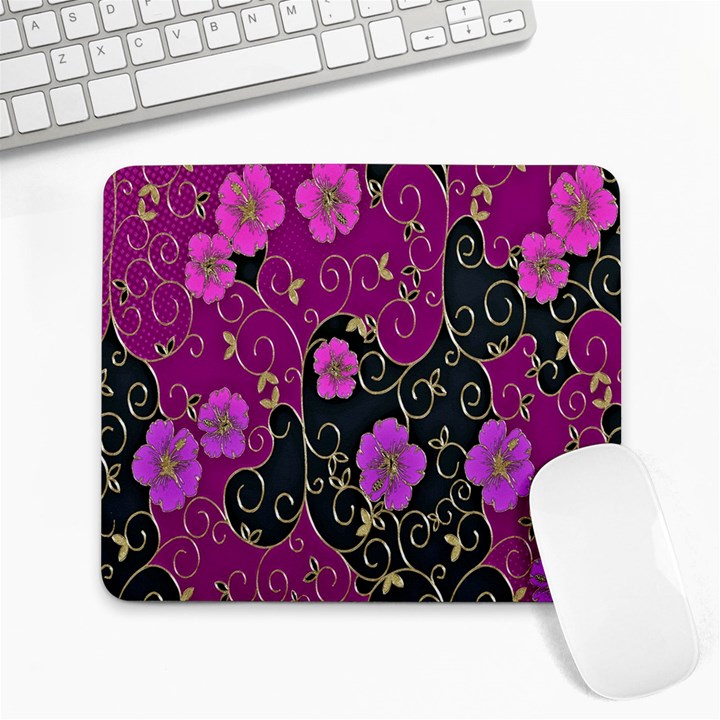 Floral Pattern Background Large Mousepads