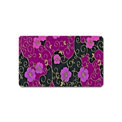 Floral Pattern Background Magnet (name Card)