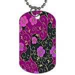 Floral Pattern Background Dog Tag (One Side) Front