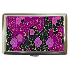 Floral Pattern Background Cigarette Money Cases