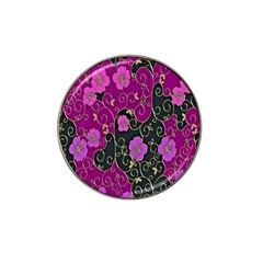 Floral Pattern Background Hat Clip Ball Marker