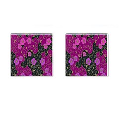 Floral Pattern Background Cufflinks (square)