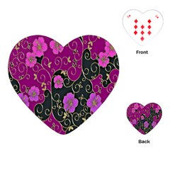 Floral Pattern Background Playing Cards (heart) 