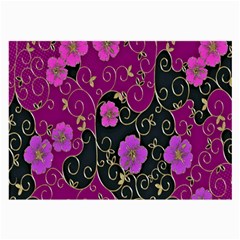 Floral Pattern Background Large Glasses Cloth (2-side)