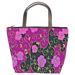 Floral Pattern Background Bucket Bags