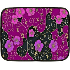 Floral Pattern Background Fleece Blanket (mini)