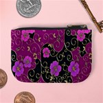 Floral Pattern Background Mini Coin Purses Back