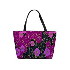 Floral Pattern Background Shoulder Handbags