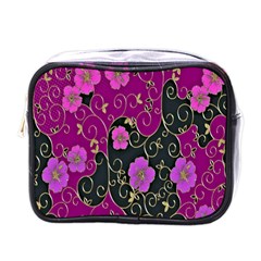 Floral Pattern Background Mini Toiletries Bags