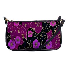 Floral Pattern Background Shoulder Clutch Bags