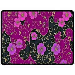 Floral Pattern Background Fleece Blanket (large) 