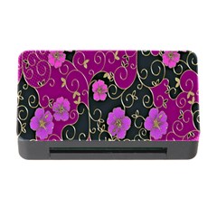 Floral Pattern Background Memory Card Reader With Cf