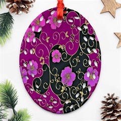 Floral Pattern Background Ornament (oval Filigree)